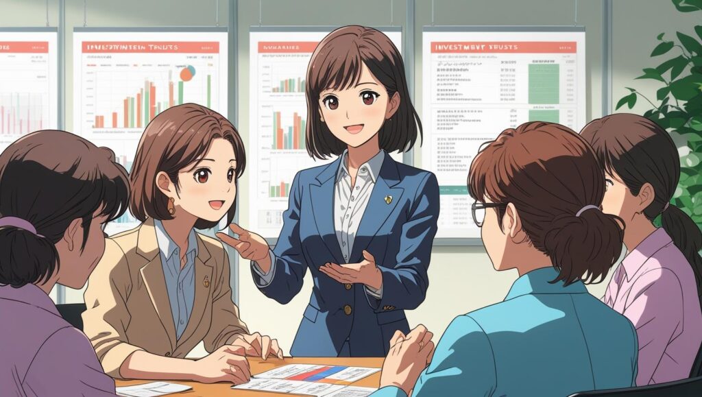 初心者のための資産形成ガイド:FPが直伝する投資信託の選び方を話す日本人の優秀なファイナンシャルプランナー