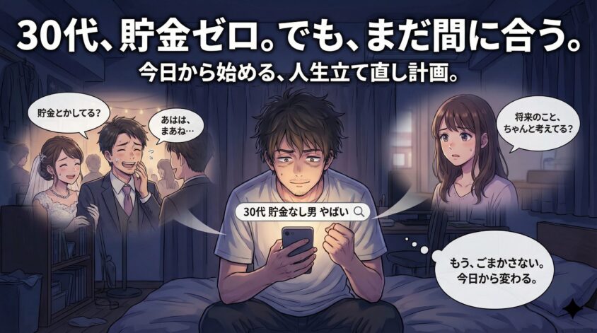 30代で貯金なしはやばい?3人に1人がゼロな現実と今日からの立て直し方