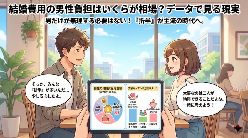 結婚費用の男性負担はいくらが相場？データで見る現実