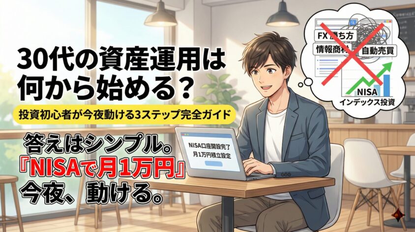30代の資産運用は何から始める?|投資初心者が今夜動ける3ステップ完全ガイド