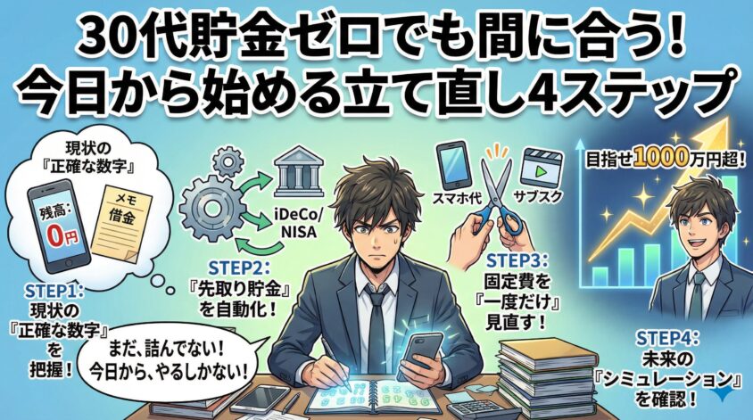 30代貯金ゼロでも間に合う——今日から始める立て直し4ステップ