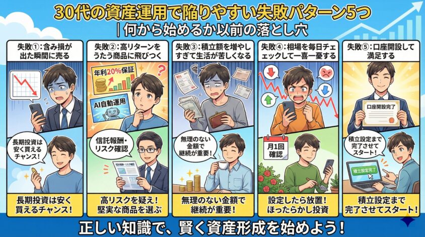 30代の資産運用で陥りやすい失敗パターン5つ|何から始めるか以前の落とし穴