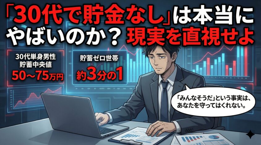 30代で貯金なしは本当にやばいのか？まず現実を直視する