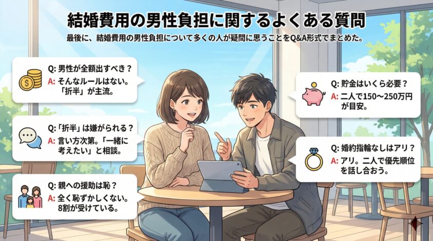 結婚費用の男性負担に関するよくある質問