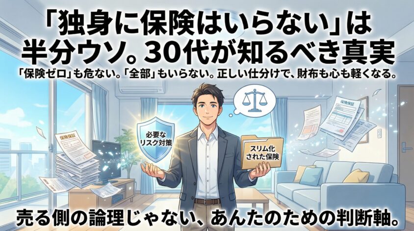 「独身に保険はいらない」は半分ウソ。30代が知るべき真実
