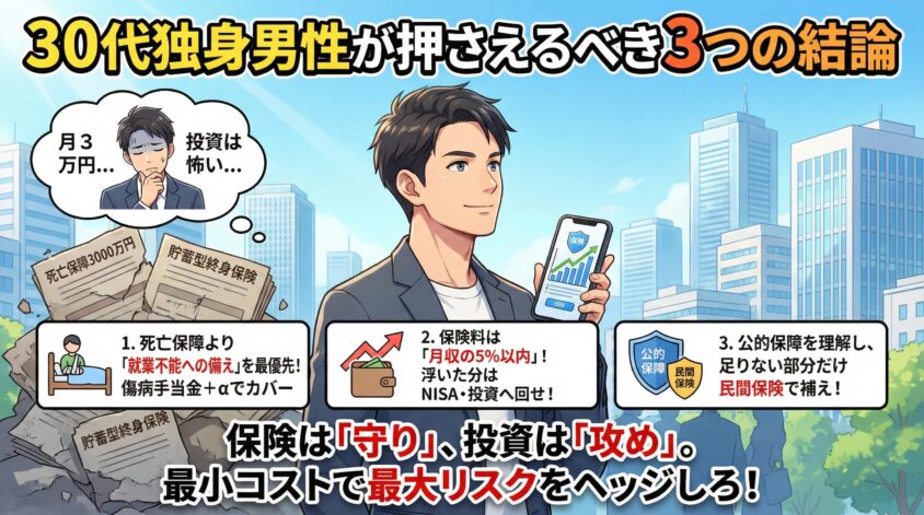 まとめ：独身の今だからこそ、最小コストで最大リスクをヘッジする