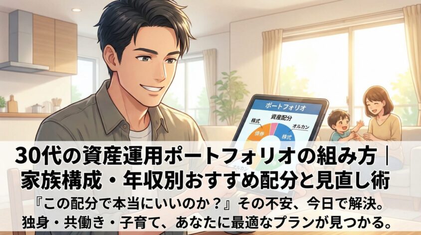 30代の資産運用ポートフォリオの組み方｜家族構成・年収別おすすめ配分と見直し術