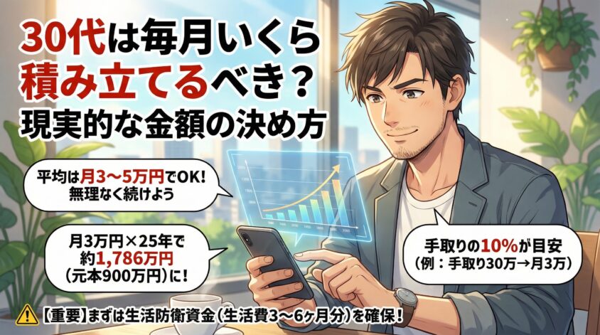 30代は毎月いくら積み立てるべき?現実的な金額の決め方