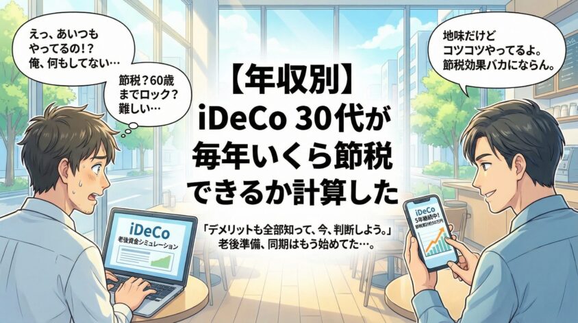 【年収別】iDeCo 30代が毎年いくら節税できるか計算した