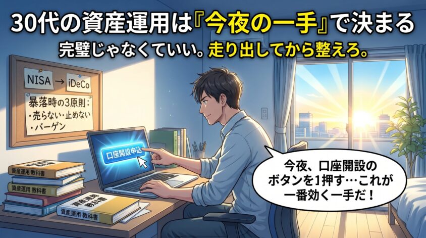 まとめ ― 30代の資産運用は「今夜の一手」で決まる