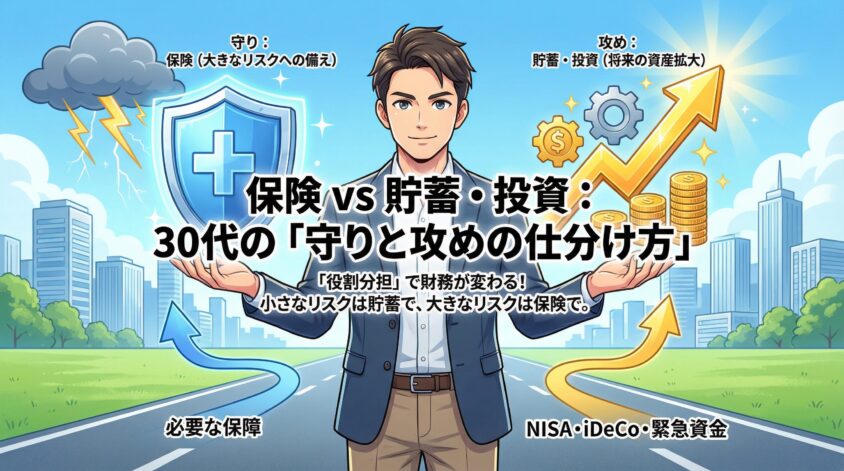 保険 vs 貯蓄・投資：30代の「守りと攻めの仕分け方」