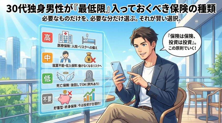 30代独身男性が「最低限」入っておくべき保険の種類
