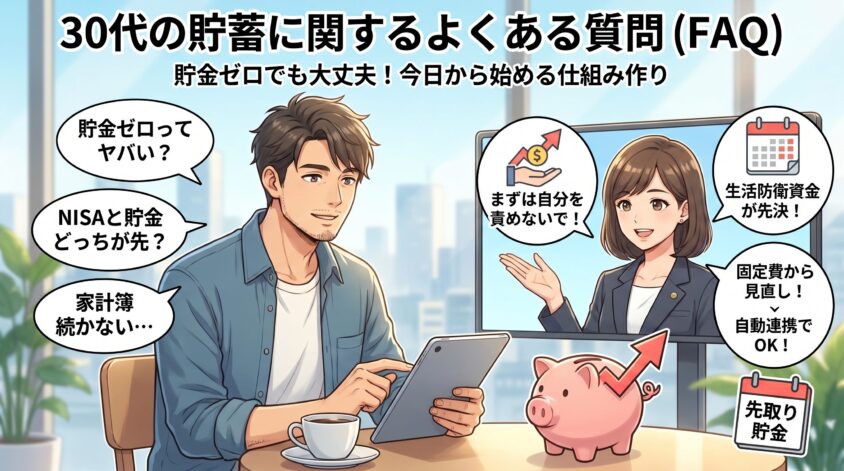 30代の貯蓄に関するよくある質問（FAQ）