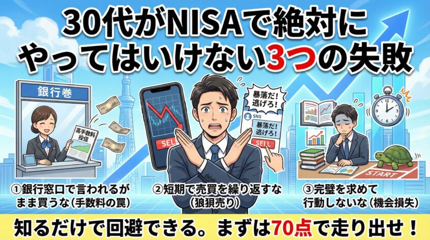 30代がNISAポートフォリオで絶対にやってはいけない3つの失敗