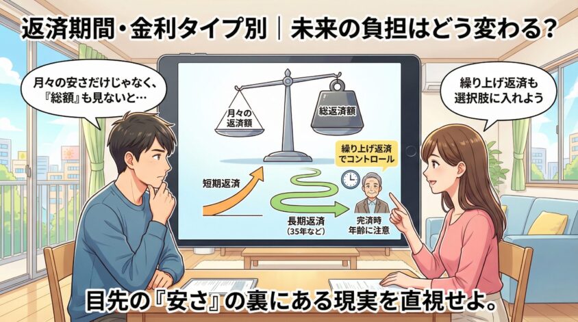 返済期間・金利タイプ別|月々の返済額はこう変わる