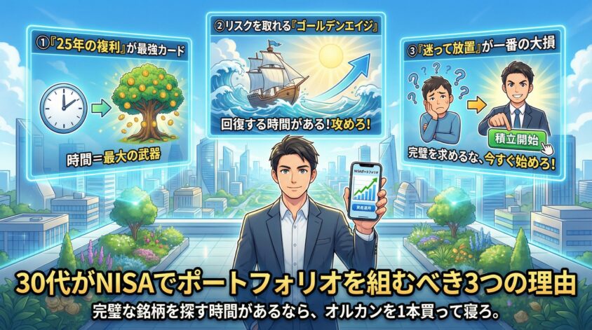 30代がNISAでポートフォリオを組むべき3つの理由