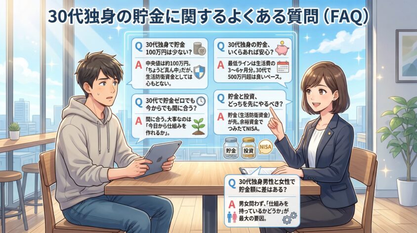 30代独身の貯金に関するよくある質問(FAQ)
