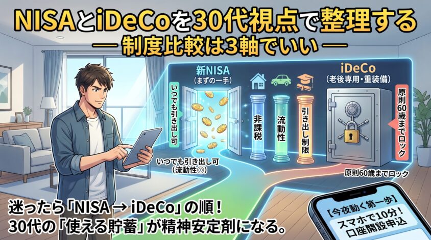 NISAとiDeCoを30代視点で整理する ― 制度比較は3軸でいい