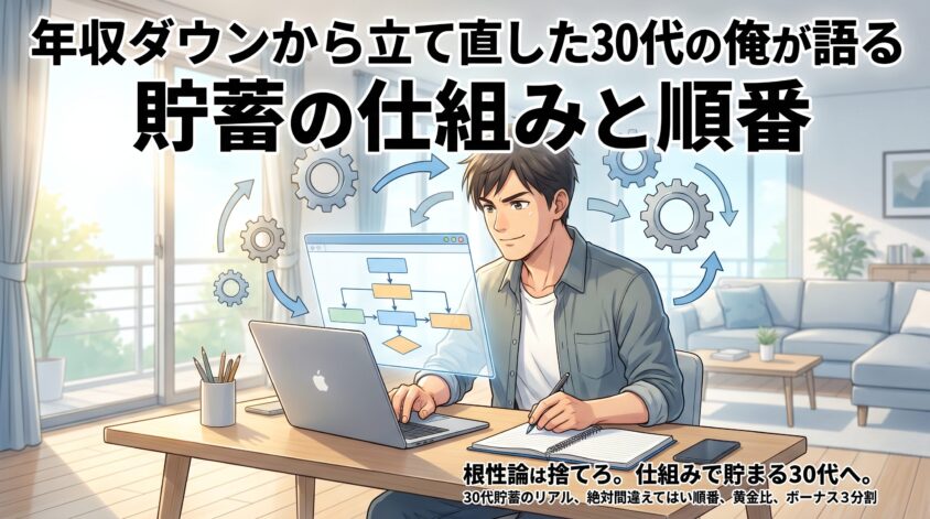 年収50万ダウンから立て直した30代の俺が語る貯蓄の仕組みと順番
